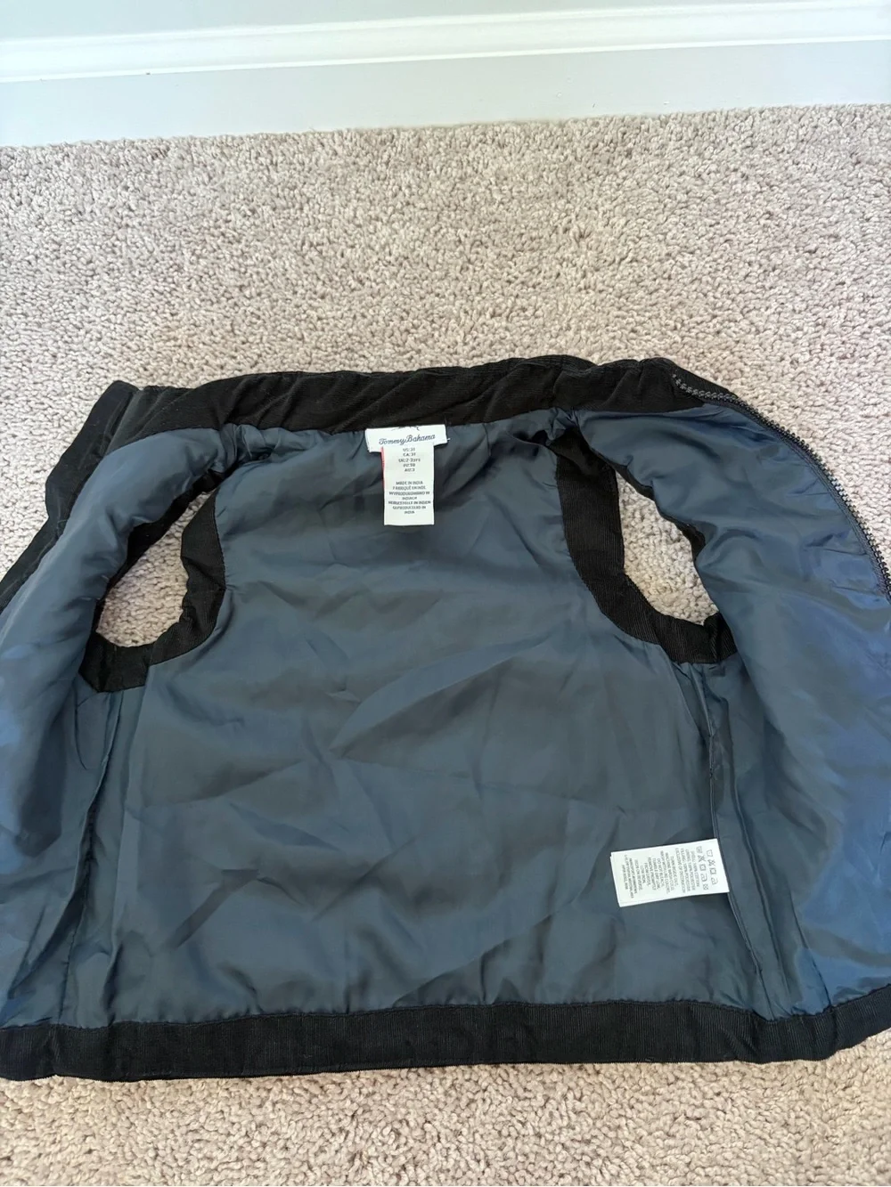 Tommy Bahama Black Quilted Kids Puffer Vest